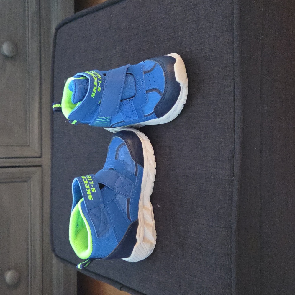 Skechers Kids Blue and Green Snow Boots